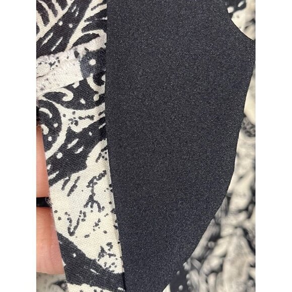 Retro Floral Jacket L Black Textured Abstract Artsy Funky Chic Edgy Classic Chic - Picture 9 of 13